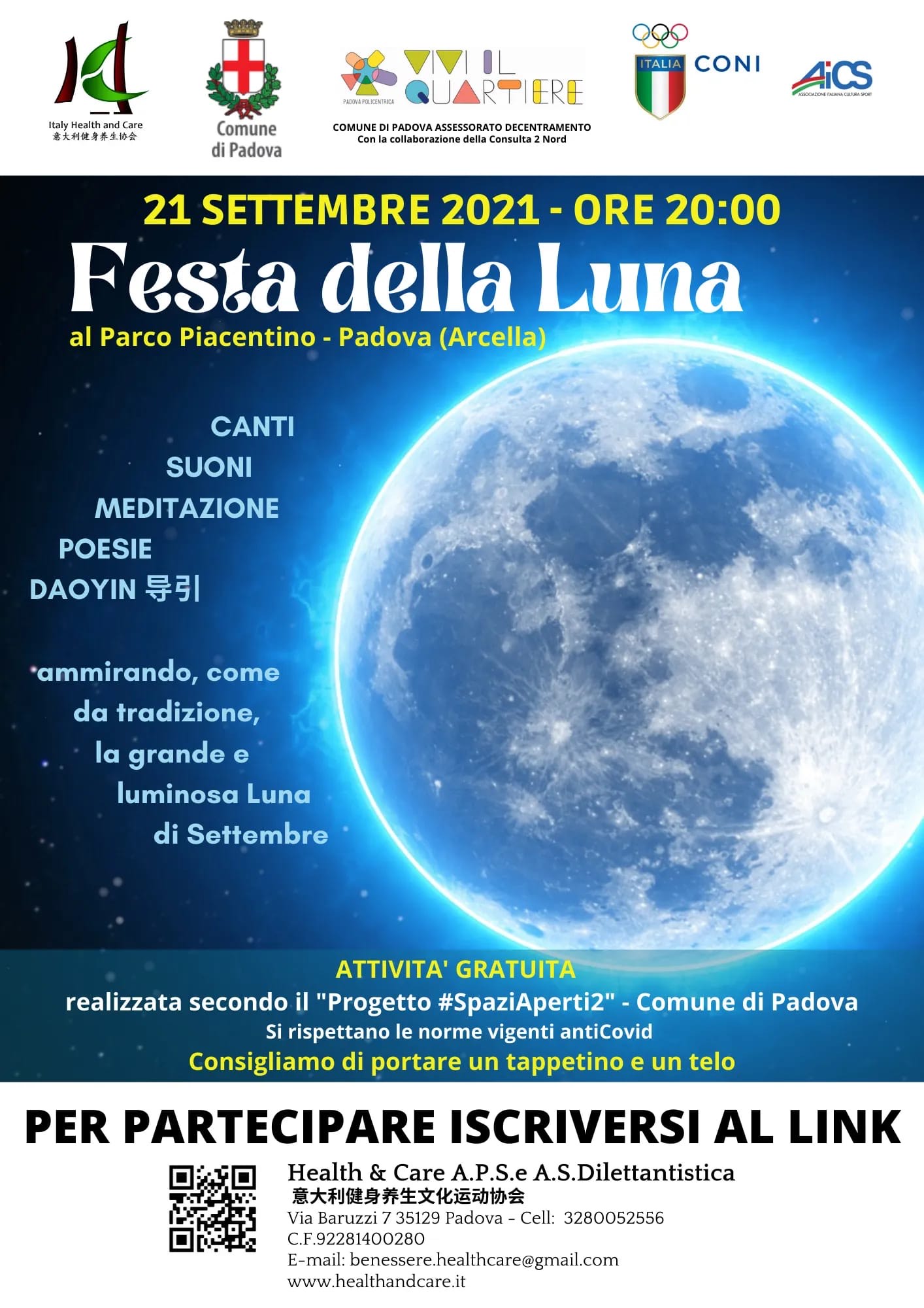 festa della luna al parco piacentino ITALY HEALTH & CARE A.S.D.